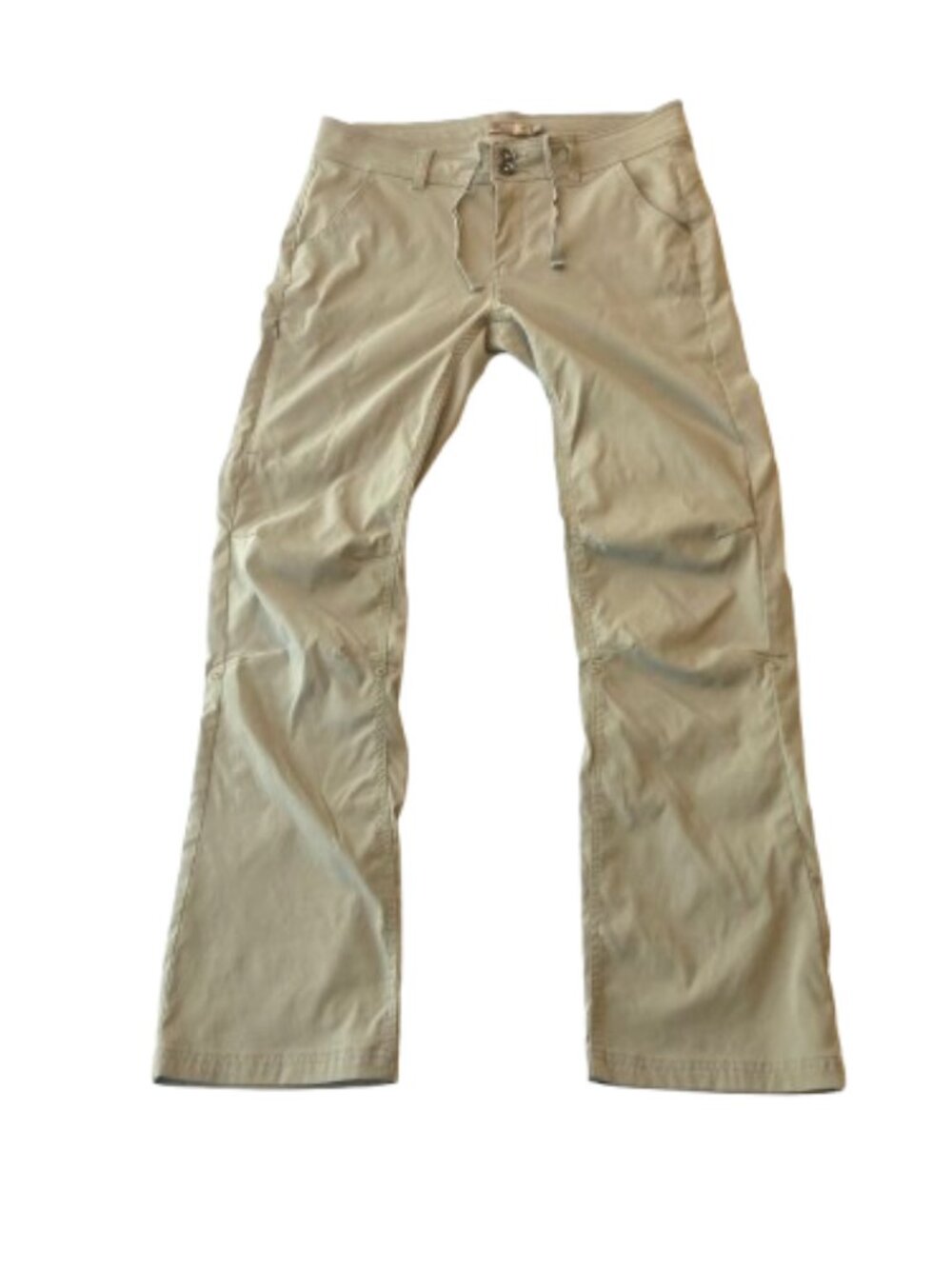 Prana Halle Pants Stretch Bootcut Roll Up Hiking Camping Womens 10 Dark Khaki